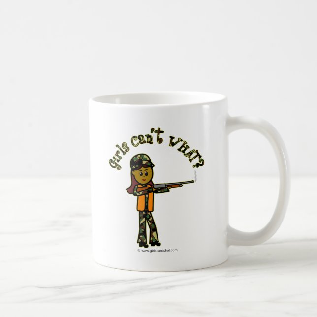 Dunkle Girls jagen Kaffeetasse (Rechts)
