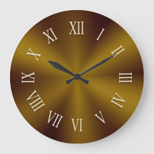 Dunkle Gold Metallische Uhr mit römischen Zahlen
