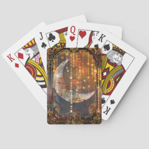 Dunkle Gold Mystic Mondsichel Kristalle Spielkarten