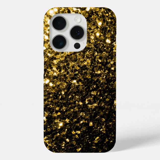 Dunkle goldene Imitate Glitzer Glitzern Case-Mate iPhone Hülle (Rückseite)