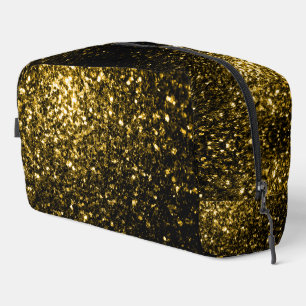 Dunkle goldene Imitate Glitzer Glitzern Waschbeutel