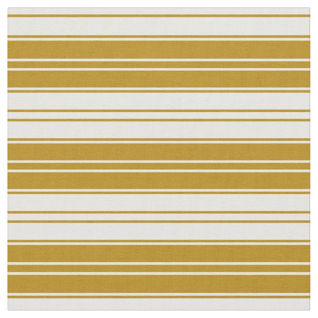 Dunkle Goldenrod & Minze Creme farbige Linien Stoff (Nahaufnahme)