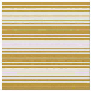 Dunkle Goldenrod und weiße Linien Stoff