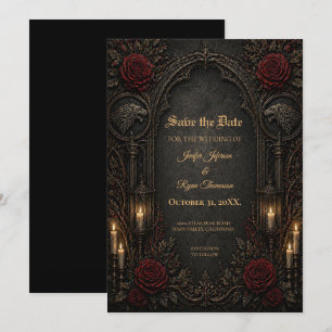 Dunkle GOT Gothic Save-the-Date-Einladung Einladung