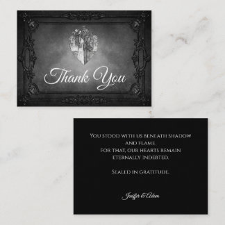 Dunkle Gothic Alternative Halloween-Hochzeit Mitteilungskarte