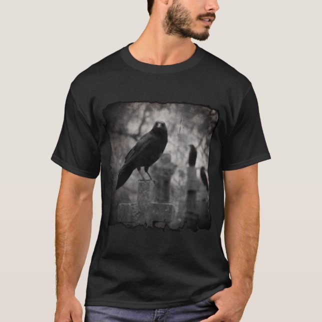Dunkle Gothic Crows T-Shirt (Vorderseite)
