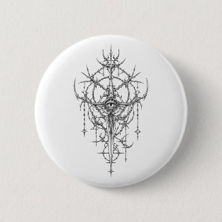 Dunkle Gothic-Cybersigilismus-Rot-Augen-Okkult- St Button