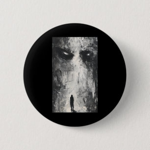 Dunkle Gothic-Dämonen-Pfad-Horror-Kunst-Böser-Grun Button