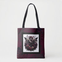 Dunkle Gothic Forest Fairy Floral Rose Burgund