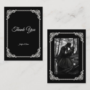 Dunkle Gothic Halloween-Hochzeit Mitteilungskarte