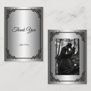 Dunkle Gothic Halloween-Hochzeit Mitteilungskarte