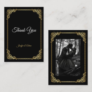 Dunkle Gothic Halloween-Hochzeit Mitteilungskarte