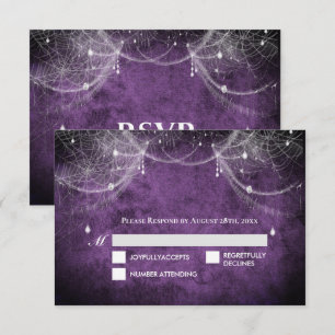 Dunkle Gothic-Halloween-Hochzeits-RSVP-Karte RSVP Karte
