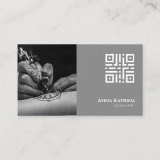 Dunkle Gothic-Tätowierer-Termin Visitenkarte