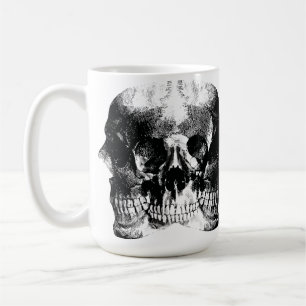 Dunkle gothische Schädelkunst Kaffeetasse