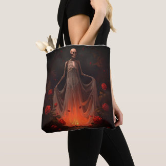 Dunkle gothische Skelett-Braut-Tasche – Spukhochze