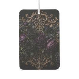 Dunkle gotische Barock-Schwarze-Rosen-Untersetzer  Autolufterfrischer