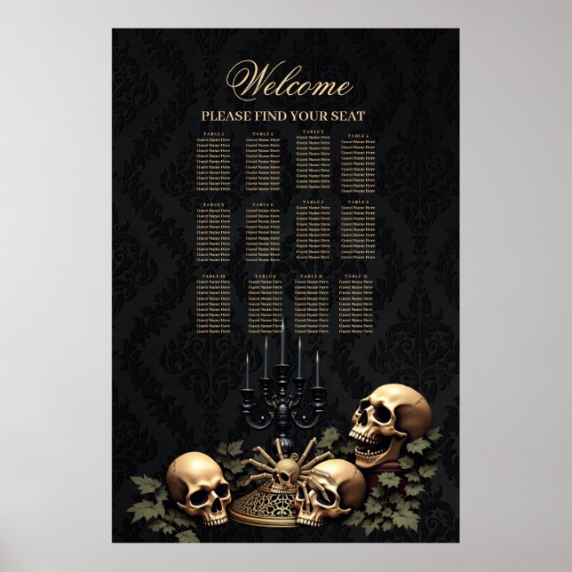 Dunkle gotische Eleganz. Atemberaubender Bogen Poster (Vorne)