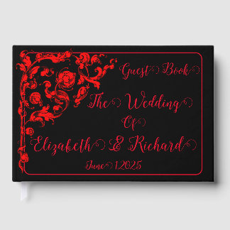 Dunkle gotische Hochzeit Gästebuch