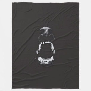 Dunkle gotische Höllen-Jagdhund-Fantasie-Kunst Fleecedecke