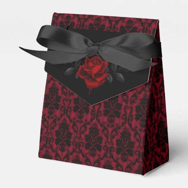 Dunkle Gotische Rose Geschenkschachtel (Vorderseite)