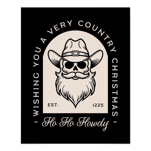 Dunkle gotische Weihnachtslandschaft Poster (Vorderseite)