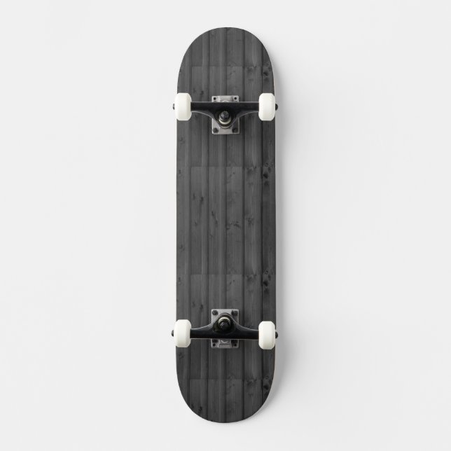 Dunkle graue Holzstruktur Skateboard (Vorderseite)