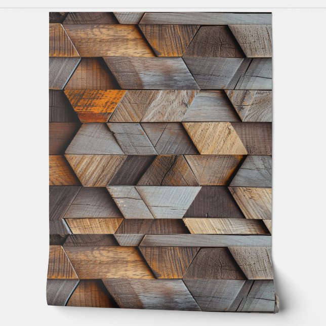 Dunkle graue Holzstruktur Tapete (Abrollen)