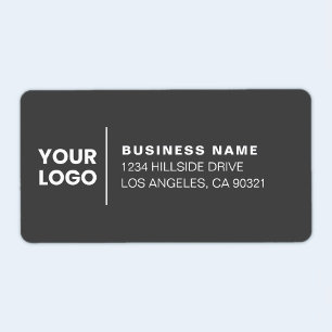 Dunkle graue Rücksendeadresse für moderne Business Adressaufkleber