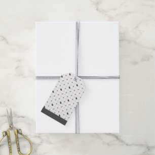 Dunkle Gray Graduation Caps und Diplommuster Geschenkanhänger