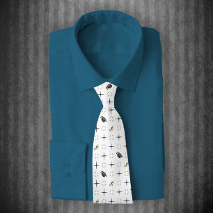 Dunkle Gray Graduation Caps und Diplommuster Krawatte