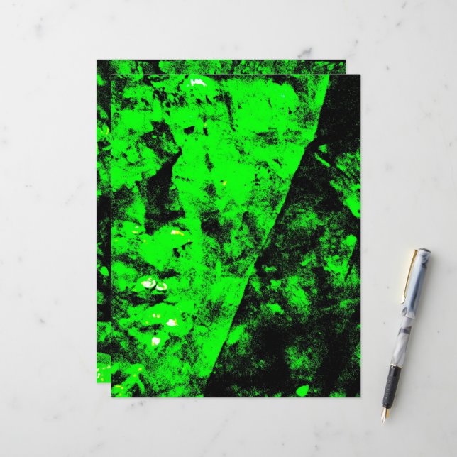 Dunkle grüne abstrakte Papierseite, Dunkles gewöhn (Vorderseite/Rückseite Beispiel)