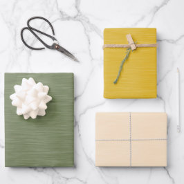 Dunkle grüne dunkle Gold und Elfenbeinschimmery Geschenkpapier Set