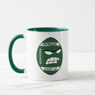 Dunkle grüne Fußball-Tasse für Grand Ma Tasse