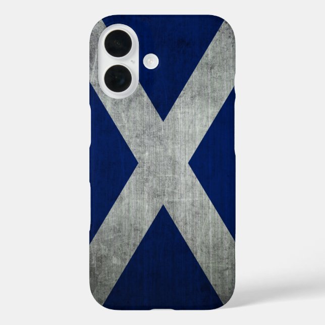 Dunkle Grunge Schottland-Flagge Case-Mate iPhone Hülle (Rückseite)