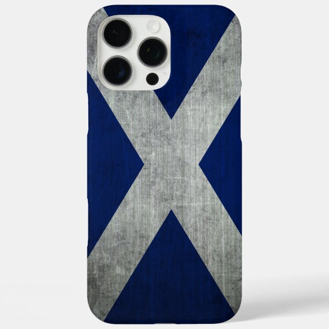 Dunkle Grunge Schottland-Flagge Case-Mate iPhone Hülle (Rückseite)