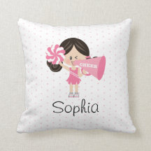 Dunkle Haare Licht Haut Rosa Cheerführender Cheerl