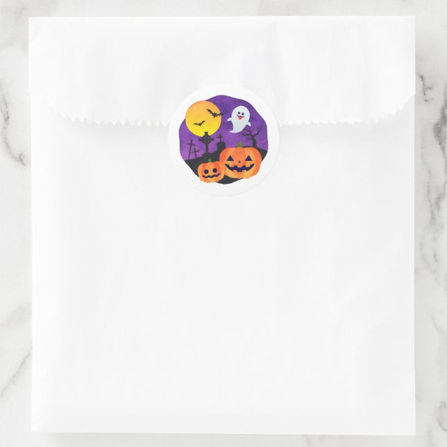 Dunkle Halloween-Ästhetik-Aufkleber Runder Aufkleber (Tasche)