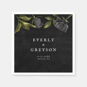 Dunkle Halloween-Rose Serviette