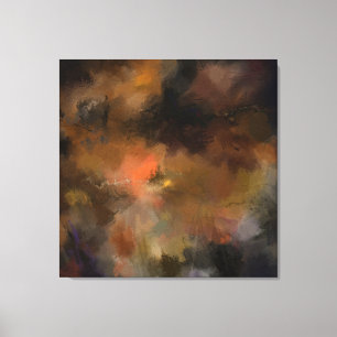 Dunkle Herbstfarben Moderne Abstrakte Kunstdekorat Leinwanddruck