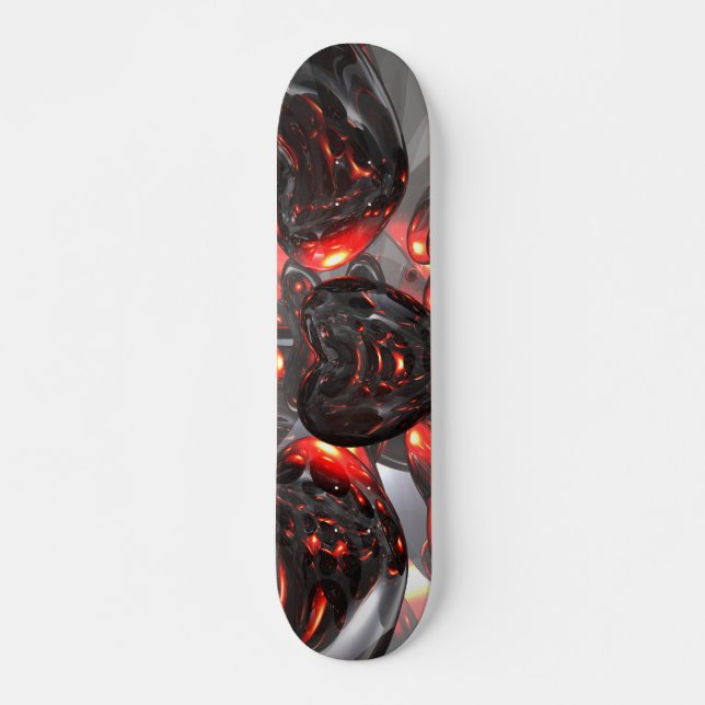 Dunkle Herzenabstrakter Skateboard (Vorne)