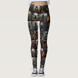 Dunkle Hexen Collage Leggings - Spooky