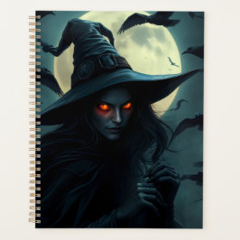Dunkle Hexen-Halloween-Planerin | Gothic Ästhetik Planer