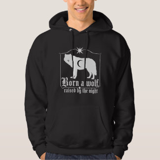 Dunkle himmlische Wolfsilhouette Gothic Art Hoodie