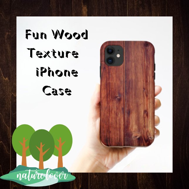 Dunkle Holz ähnliche Textur Case-Mate iPhone Hülle (Fun Wood-like Texture Phone Case)