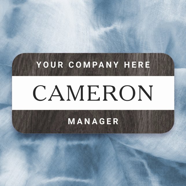 Dunkle Holzkörnigkeit, weiße Bezeichnung, Titel un Namensschild (Von Creator hochgeladen)