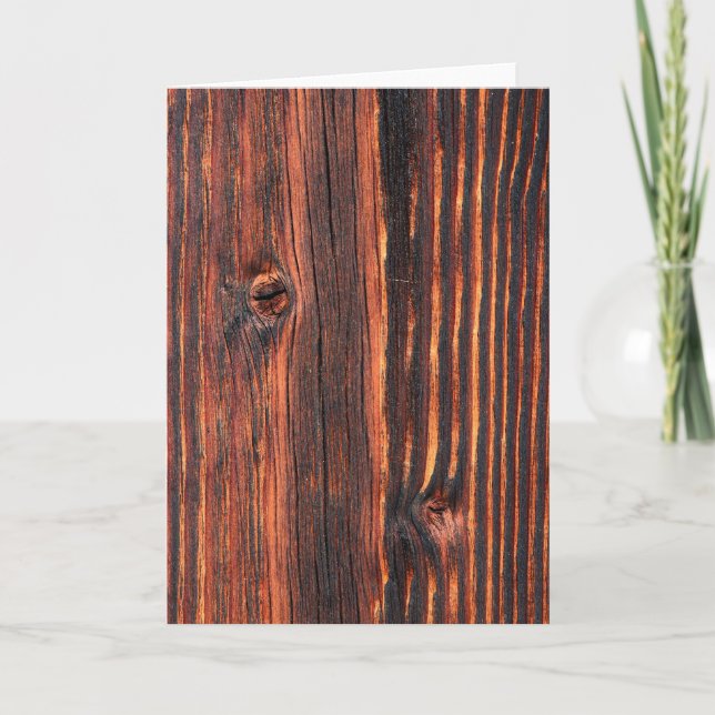 dunkle Holzpaneelstruktur Karte (Vorderseite)