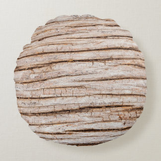 dunkle Holzstruktur. Abstrakter Hintergrund Vintag Rundes Kissen