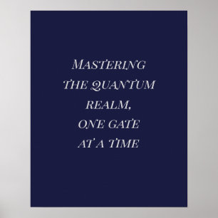 Dunkle Indigo-Silber-Playfair-Quantum-Kunst Poster
