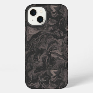 Dunkle Kaffeewirbel-Ästhetik iPhone 13 Hülle